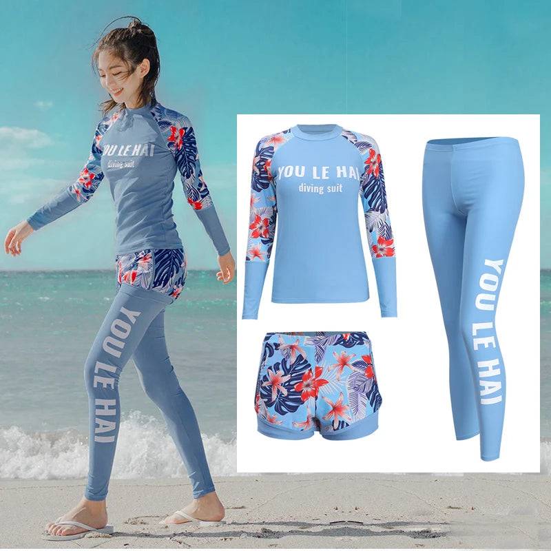 
                  
                    Men/Women Full Body Dive Skin Swimsuit Rash Guard Long Sleeve Long Pant Couple Bathing Suit Solid 4 Pieces Surfing Wear Swimwear
                  
                