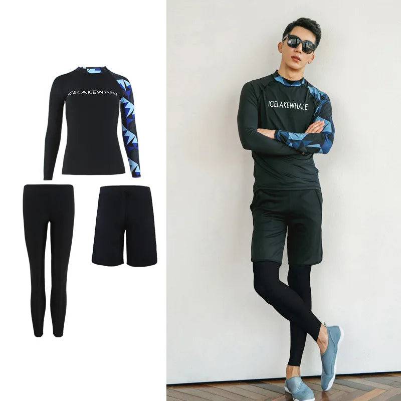 
                  
                    Men/Women Full Body Dive Skin Swimsuit Rash Guard Long Sleeve Long Pant Couple Bathing Suit Solid 4 Pieces Surfing Wear Swimwear
                  
                