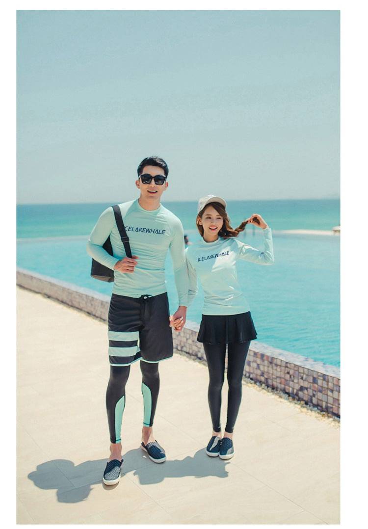 
                  
                    Men/Women Full Body Dive Skin Swimsuit Rash Guard Long Sleeve Long Pant Couple Bathing Suit Solid 4 Pieces Surfing Wear Swimwear
                  
                