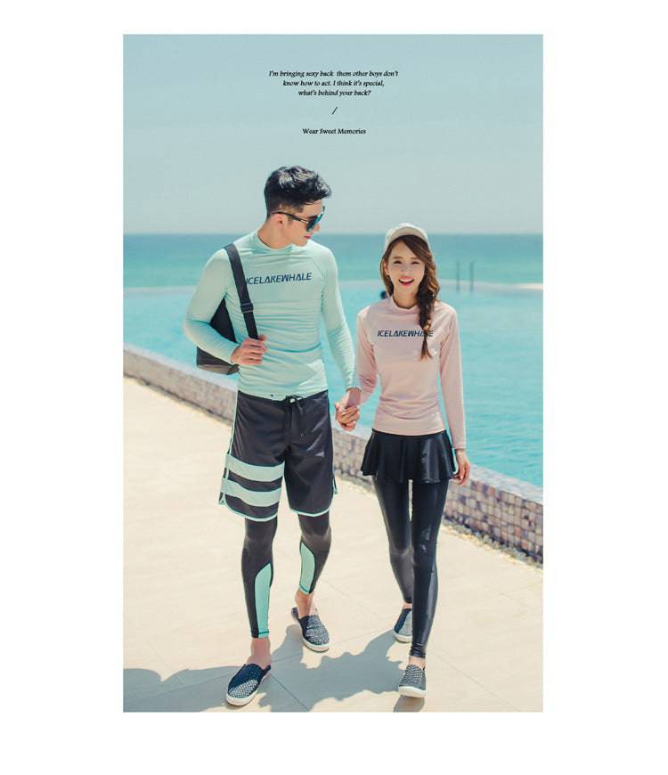 
                  
                    Men/Women Full Body Dive Skin Swimsuit Rash Guard Long Sleeve Long Pant Couple Bathing Suit Solid 4 Pieces Surfing Wear Swimwear
                  
                