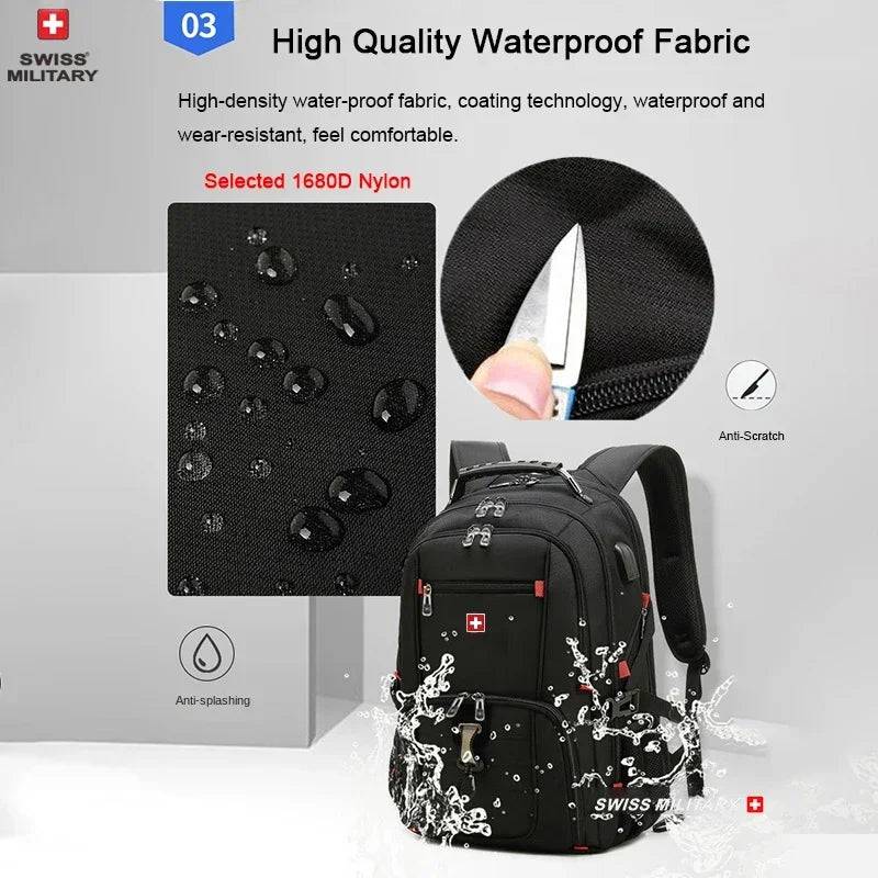 
                  
                    SWISS MILITARY Multifunction Large Capacity Male Bag Fashion Travel Usb Charging Waterproof 23 inch Laptop Backpack Men Mochila
                  
                