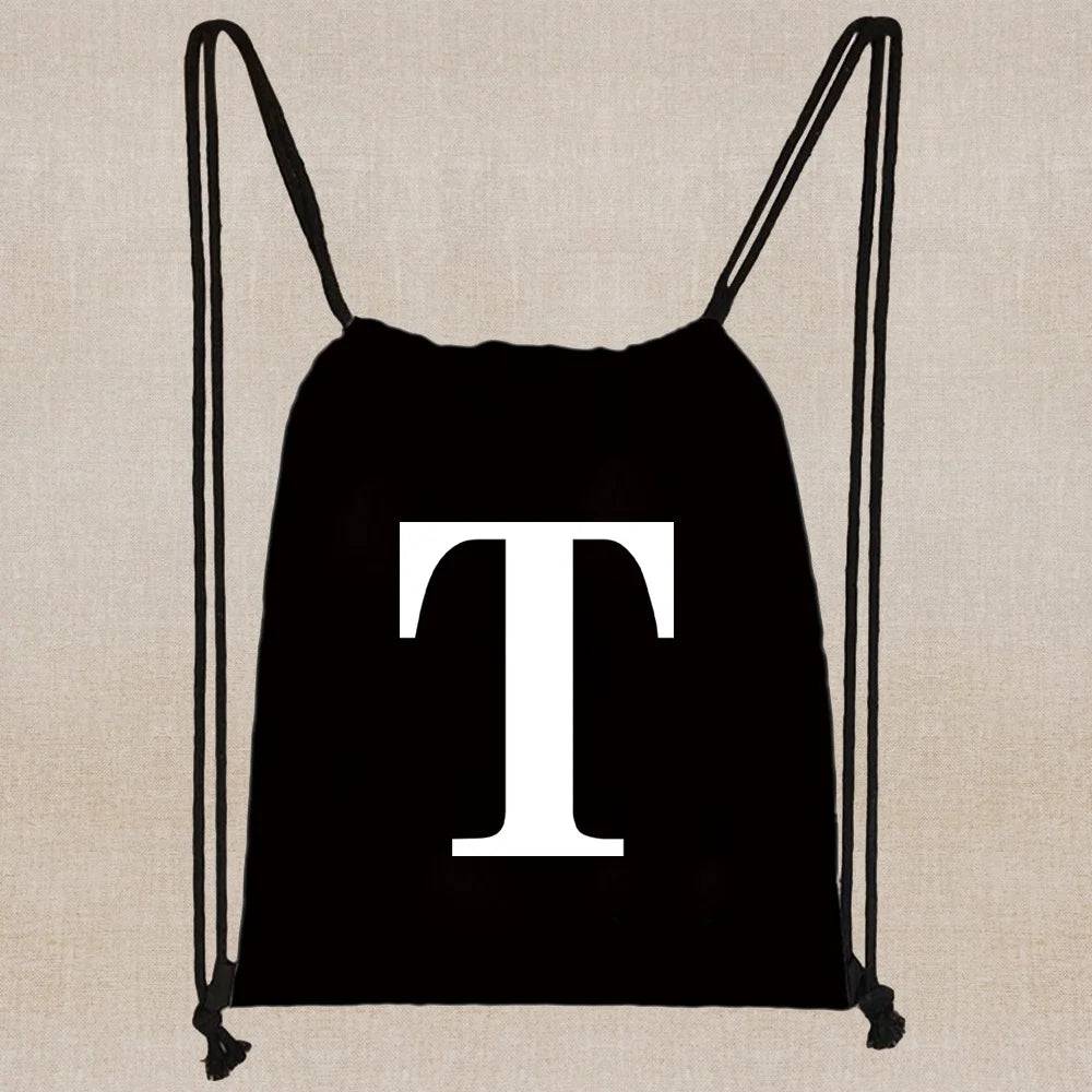 
                  
                    Drawstring Bag Backpack Tote Bag String Lightweight Outdoor Sport Bag for Travel Sundries Bag White Letter Fitness Sports Bag
                  
                