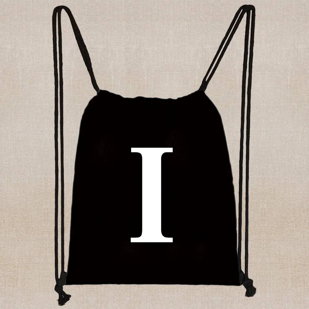 
                  
                    Drawstring Bag Backpack Tote Bag String Lightweight Outdoor Sport Bag for Travel Sundries Bag White Letter Fitness Sports Bag
                  
                