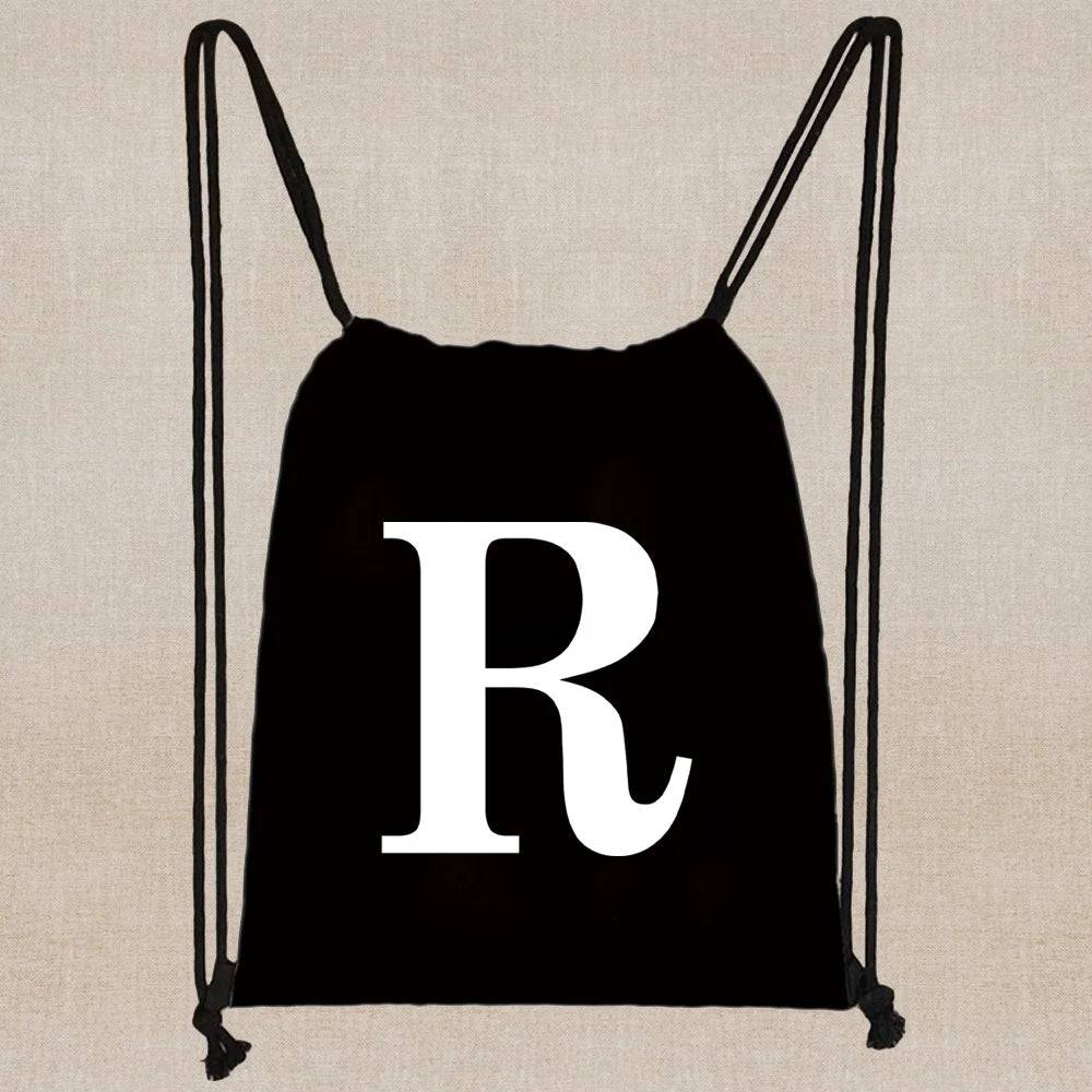 
                  
                    Drawstring Bag Backpack Tote Bag String Lightweight Outdoor Sport Bag for Travel Sundries Bag White Letter Fitness Sports Bag
                  
                