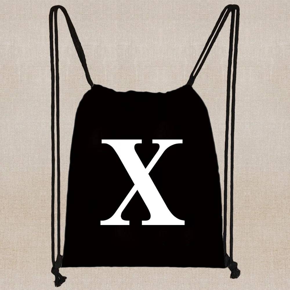 
                  
                    Drawstring Bag Backpack Tote Bag String Lightweight Outdoor Sport Bag for Travel Sundries Bag White Letter Fitness Sports Bag
                  
                