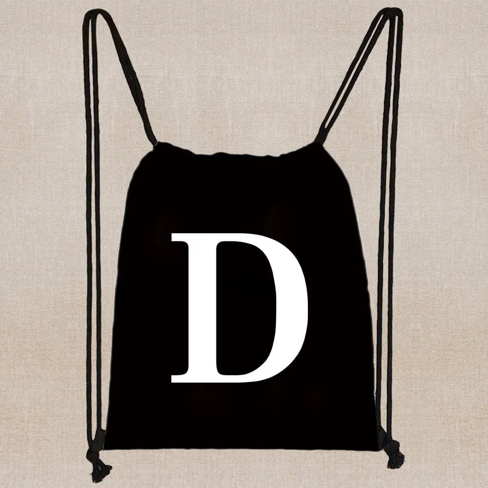 
                  
                    Drawstring Bag Backpack Tote Bag String Lightweight Outdoor Sport Bag for Travel Sundries Bag White Letter Fitness Sports Bag
                  
                