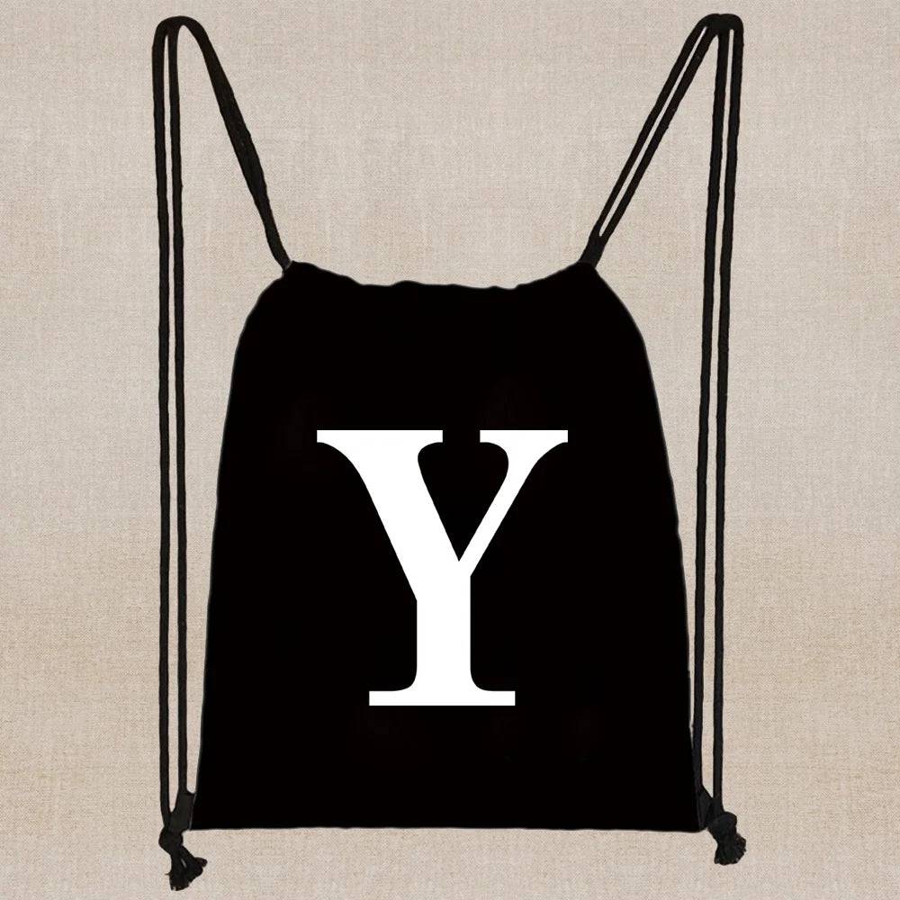 
                  
                    Drawstring Bag Backpack Tote Bag String Lightweight Outdoor Sport Bag for Travel Sundries Bag White Letter Fitness Sports Bag
                  
                