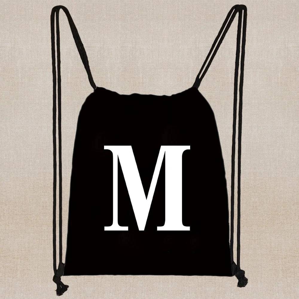 
                  
                    Drawstring Bag Backpack Tote Bag String Lightweight Outdoor Sport Bag for Travel Sundries Bag White Letter Fitness Sports Bag
                  
                