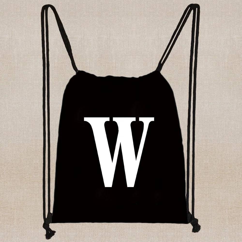 
                  
                    Drawstring Bag Backpack Tote Bag String Lightweight Outdoor Sport Bag for Travel Sundries Bag White Letter Fitness Sports Bag
                  
                