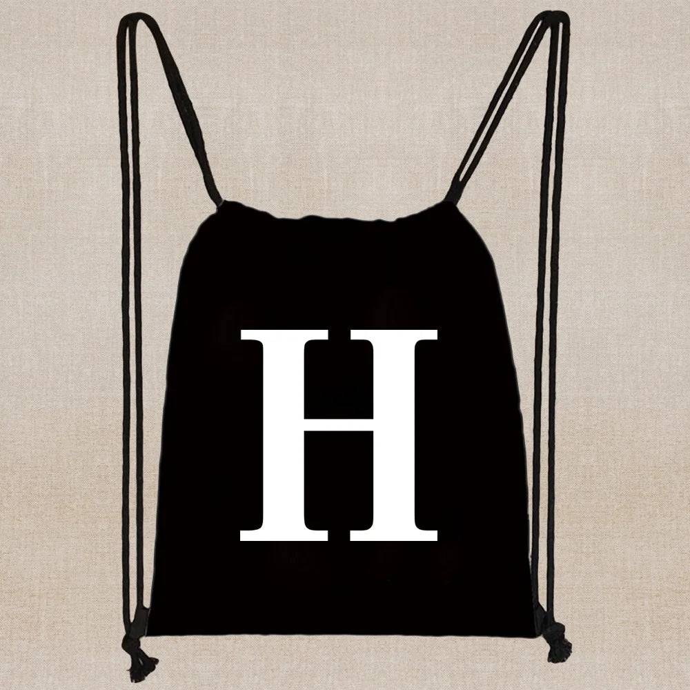 
                  
                    Drawstring Bag Backpack Tote Bag String Lightweight Outdoor Sport Bag for Travel Sundries Bag White Letter Fitness Sports Bag
                  
                