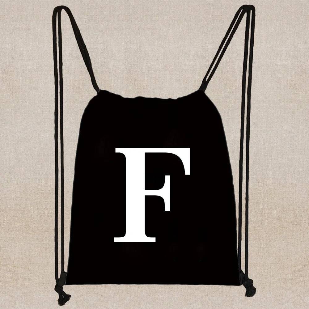 
                  
                    Drawstring Bag Backpack Tote Bag String Lightweight Outdoor Sport Bag for Travel Sundries Bag White Letter Fitness Sports Bag
                  
                