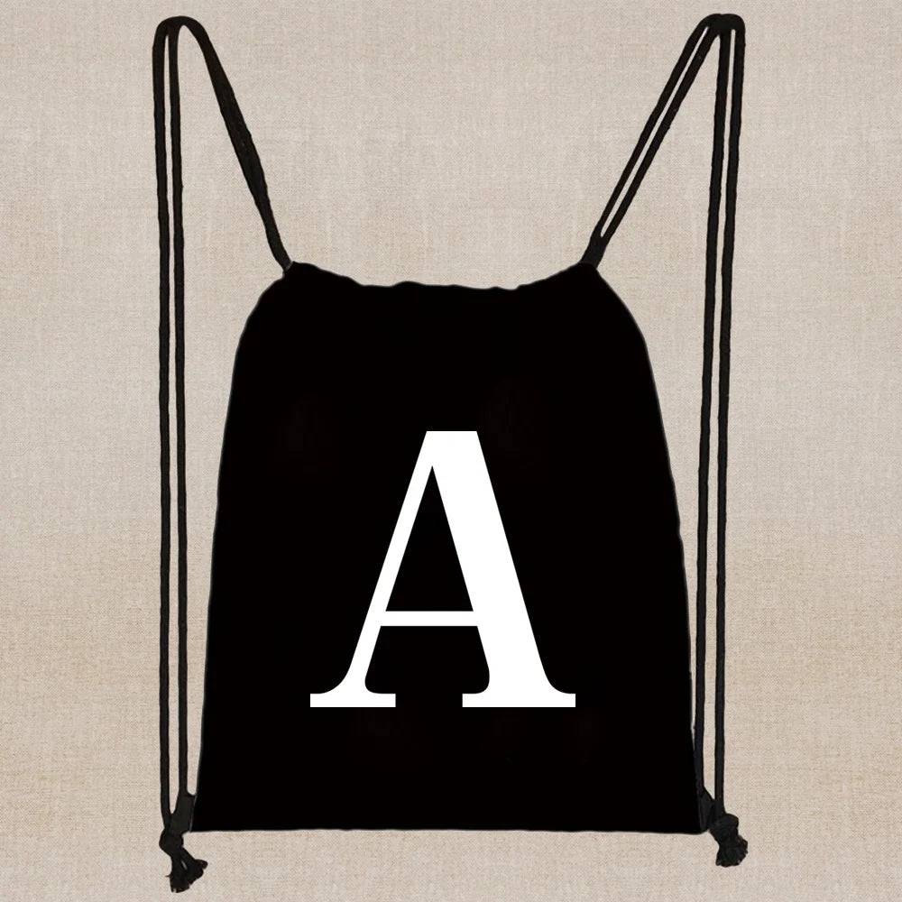 
                  
                    Drawstring Bag Backpack Tote Bag String Lightweight Outdoor Sport Bag for Travel Sundries Bag White Letter Fitness Sports Bag
                  
                