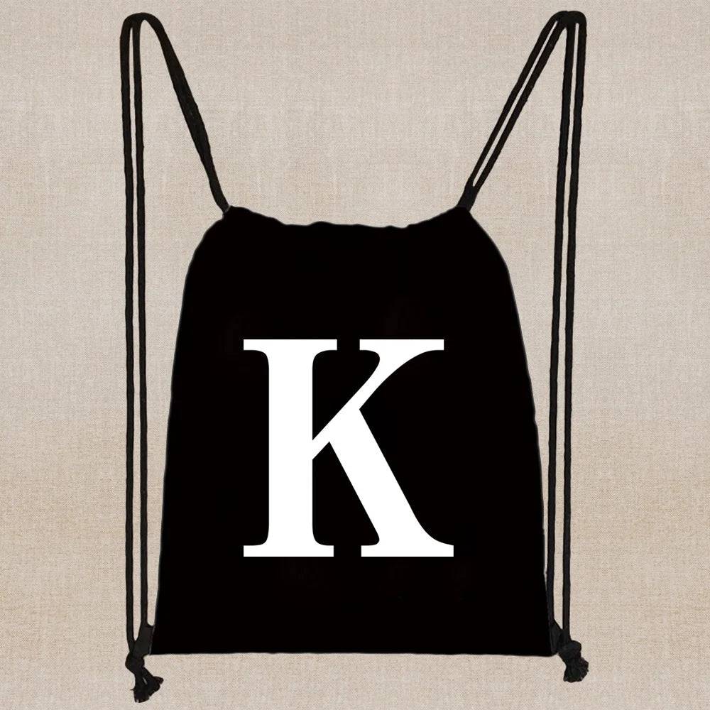 
                  
                    Drawstring Bag Backpack Tote Bag String Lightweight Outdoor Sport Bag for Travel Sundries Bag White Letter Fitness Sports Bag
                  
                