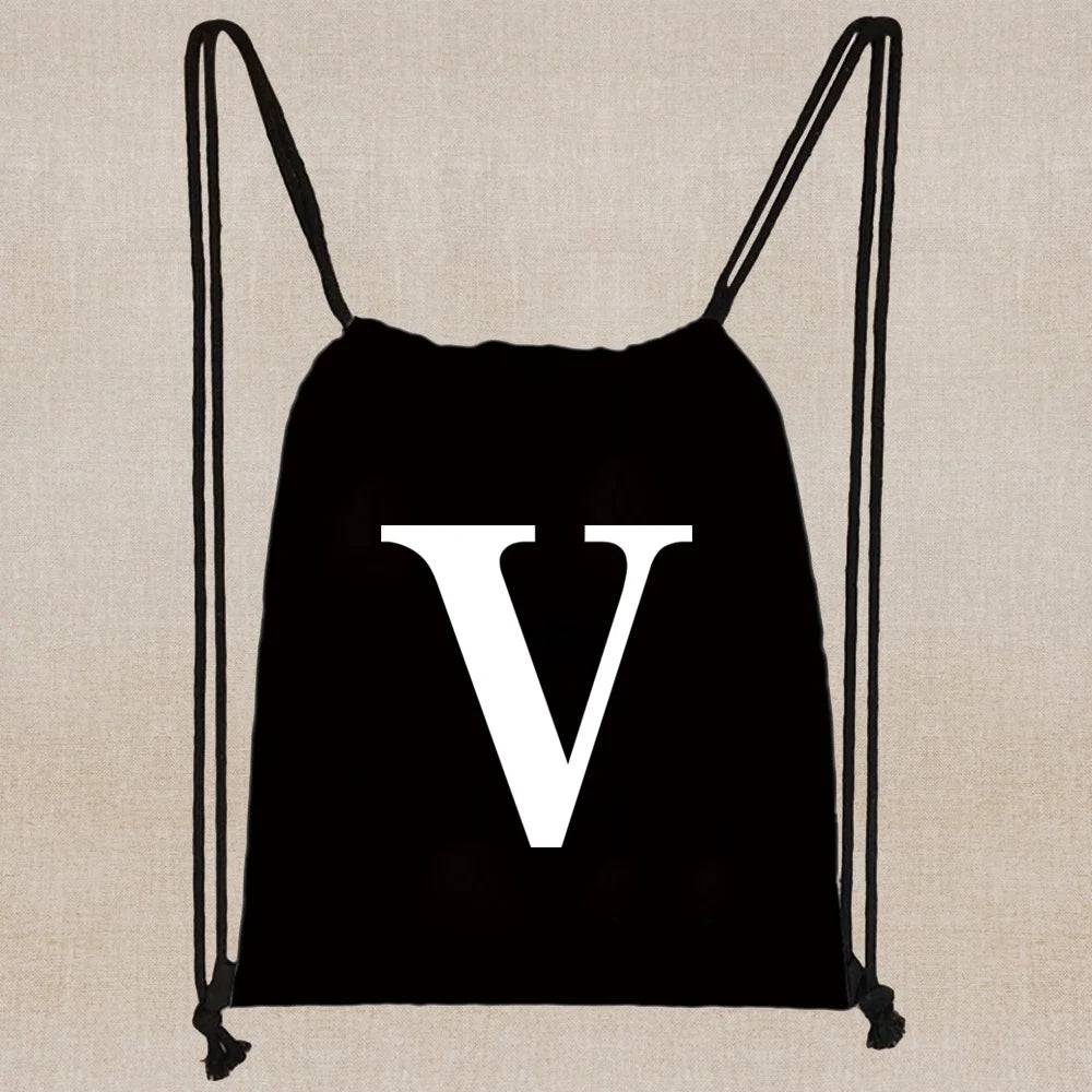 
                  
                    Drawstring Bag Backpack Tote Bag String Lightweight Outdoor Sport Bag for Travel Sundries Bag White Letter Fitness Sports Bag
                  
                