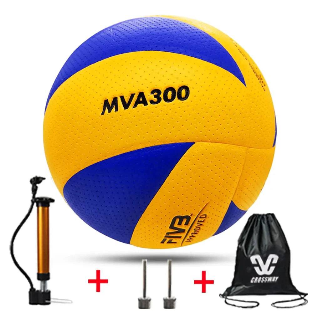 Boy Christmas Gift Volleyball ball,Model200/300, Super Hard Fiber, Brand, Competition, Size 5,Optional Pump + Needle + Net Bag