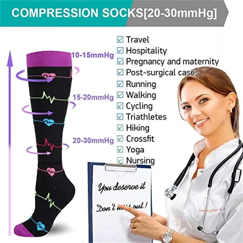 
                  
                    58 Compression Socks For Medical Prevention Of Varicose Veins Pregnant Women's Care Socks Men's Outdoor Running Football Cycling
                  
                