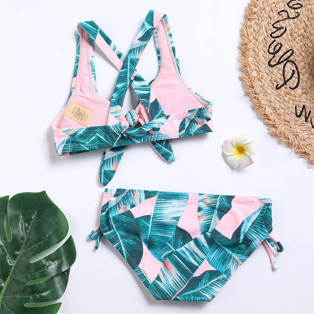 
                  
                    Girls Pineapple Print Bikini Set Swimsuit Kids Racerback Two Piece Children's Swimwear 7-14Years Teenager Bathing Suit Beachwear
                  
                