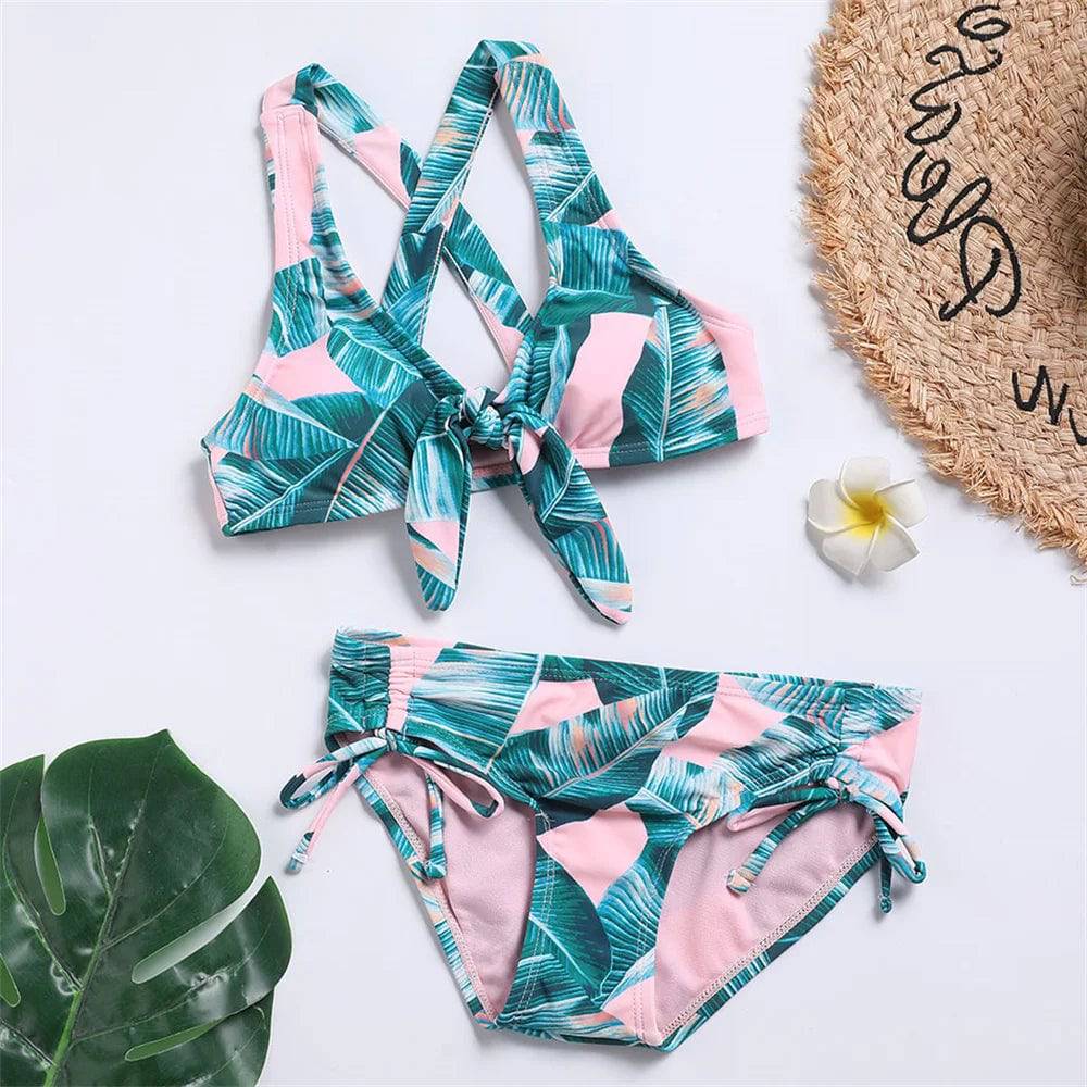 
                  
                    Girls Pineapple Print Bikini Set Swimsuit Kids Racerback Two Piece Children's Swimwear 7-14Years Teenager Bathing Suit Beachwear
                  
                