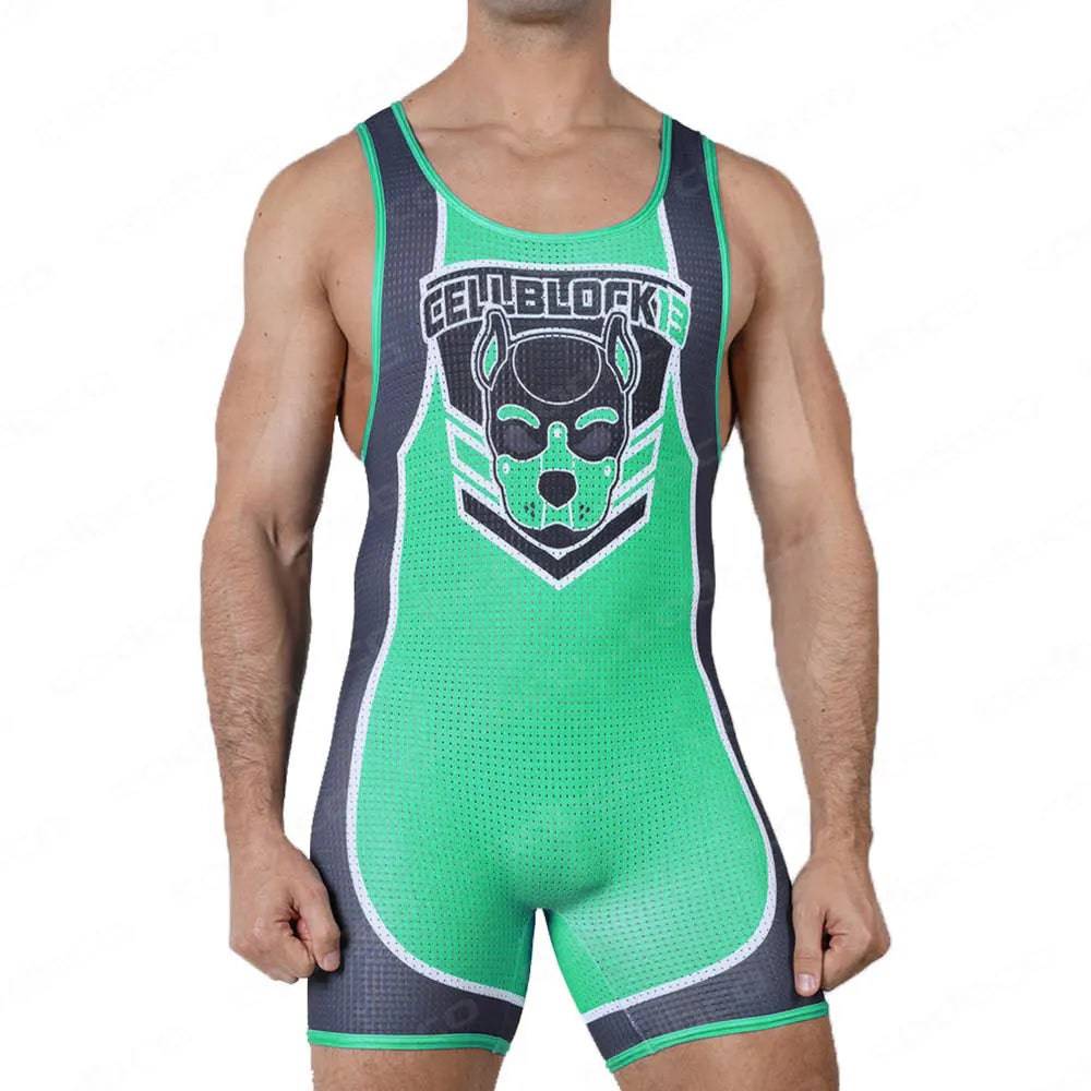 
                  
                    2024 Men's Wrestling Singlet Suit Sleeveless Boxing One piece Bodysuit Tummy Control Wear GYM Iron Triathlon PowerLifting Outfit
                  
                