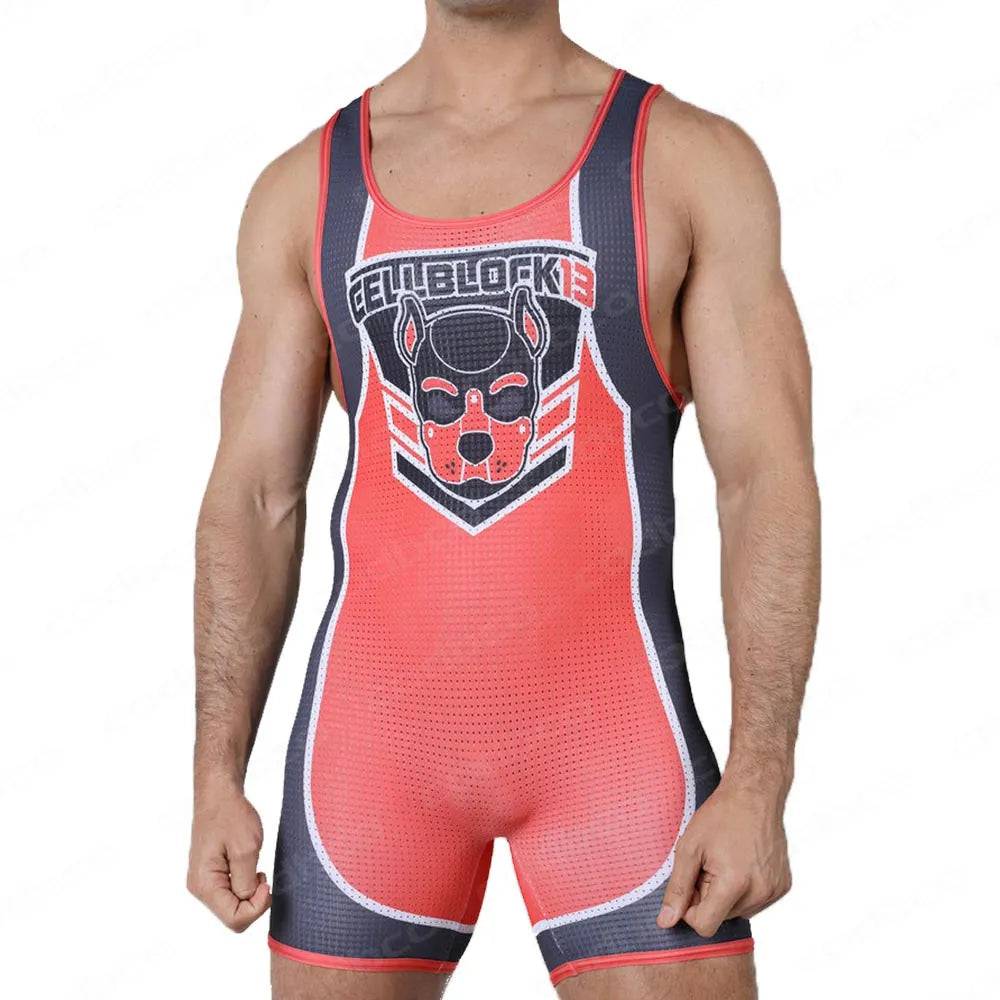 
                  
                    2024 Men's Wrestling Singlet Suit Sleeveless Boxing One piece Bodysuit Tummy Control Wear GYM Iron Triathlon PowerLifting Outfit
                  
                