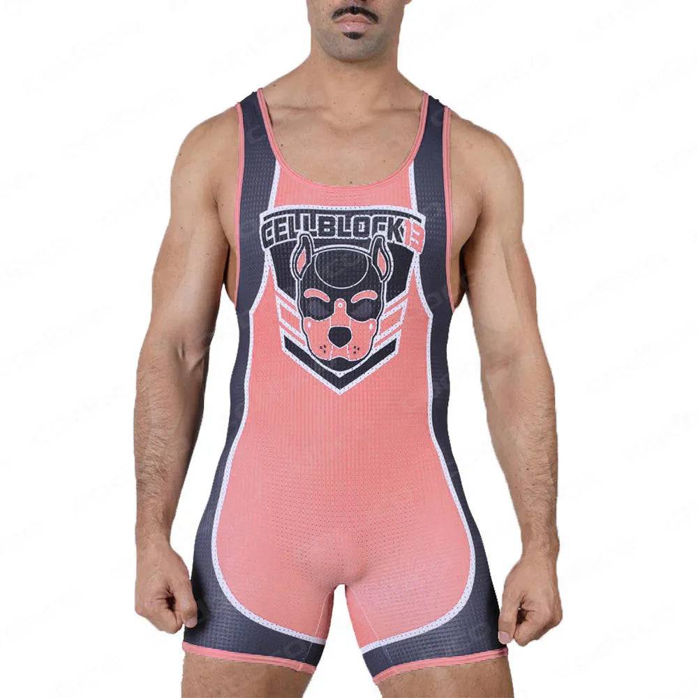 
                  
                    2024 Men's Wrestling Singlet Suit Sleeveless Boxing One piece Bodysuit Tummy Control Wear GYM Iron Triathlon PowerLifting Outfit
                  
                