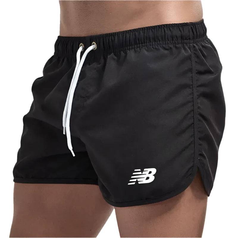 Summer men's luxurious beach shorts with letter B, gym quick drying clothing, jogging, sexy, and holiday leisure