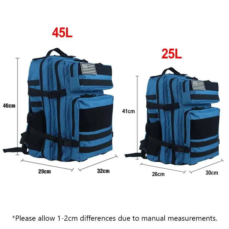 
                  
                    25L 45L Camping Hiking Backpack Tactical Bag Molle Patches Travel 900D Men Women Men Outdoor Ruckdack Shoulder Travel Gym Pack
                  
                