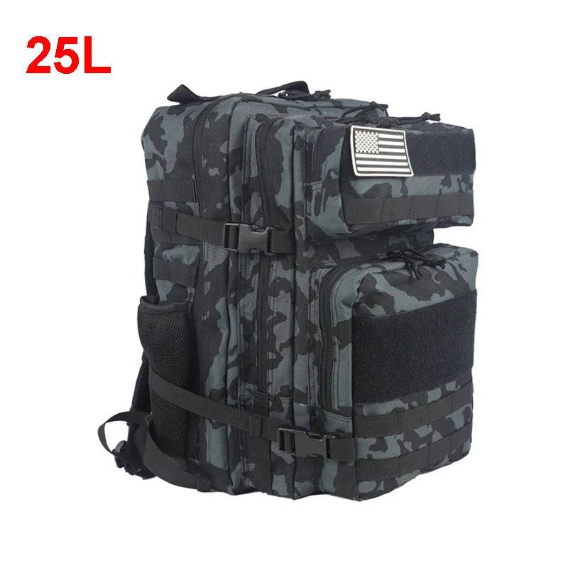 
                  
                    25L 45L Camping Hiking Backpack Tactical Bag Molle Patches Travel 900D Men Women Men Outdoor Ruckdack Shoulder Travel Gym Pack
                  
                