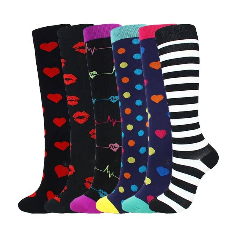 
                  
                    3/5/6 Double Varicose Socks Medical Diabetes Pregnancy Nurse Knee Stretch Socks Outdoor Mountain Climbing Running Bicycle Hiking
                  
                