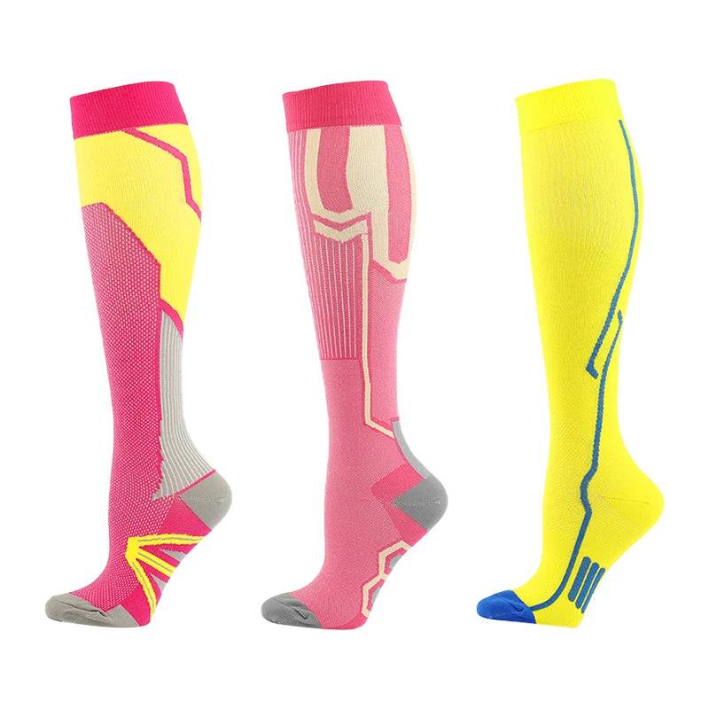 
                  
                    3/5/6 Double Varicose Socks Medical Diabetes Pregnancy Nurse Knee Stretch Socks Outdoor Mountain Climbing Running Bicycle Hiking
                  
                