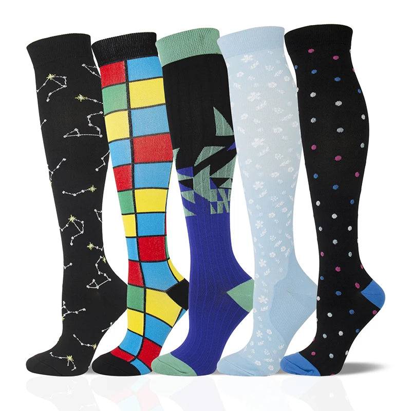 
                  
                    3/5/6 Double Varicose Socks Medical Diabetes Pregnancy Nurse Knee Stretch Socks Outdoor Mountain Climbing Running Bicycle Hiking
                  
                