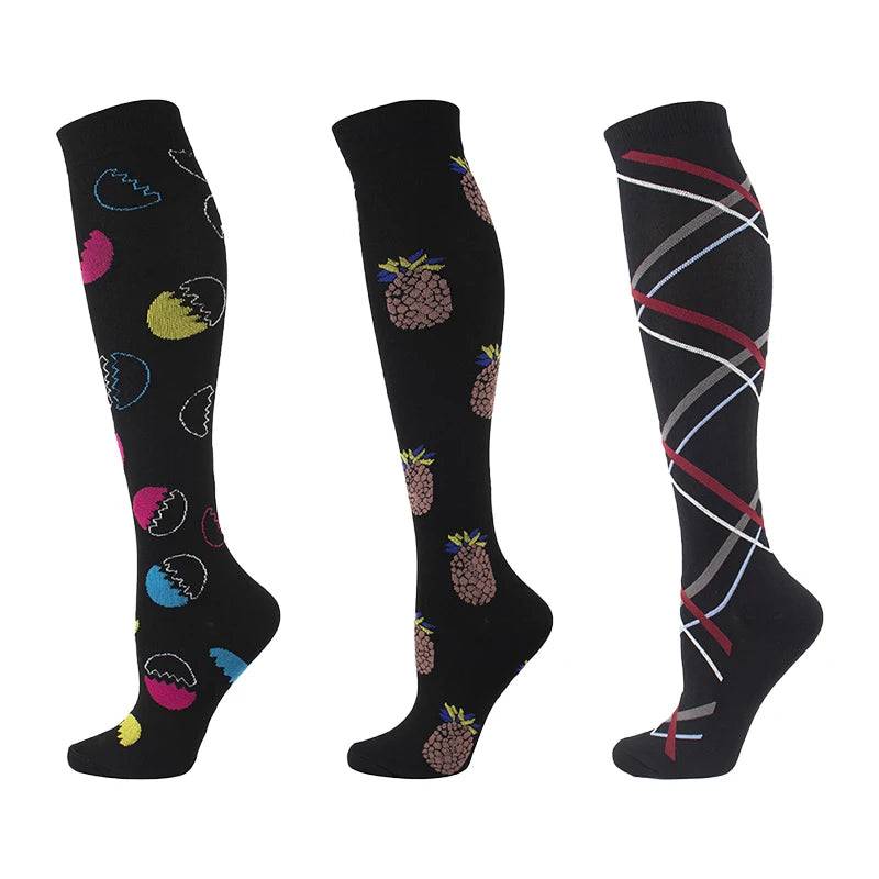 
                  
                    3/5/6 Double Varicose Socks Medical Diabetes Pregnancy Nurse Knee Stretch Socks Outdoor Mountain Climbing Running Bicycle Hiking
                  
                