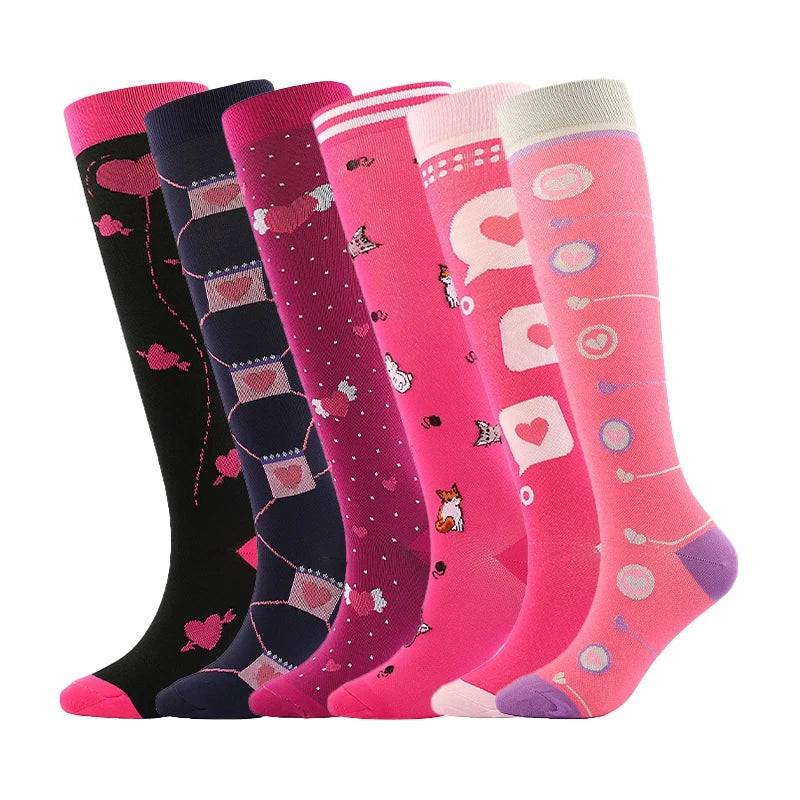 
                  
                    3/5/6 Double Varicose Socks Medical Diabetes Pregnancy Nurse Knee Stretch Socks Outdoor Mountain Climbing Running Bicycle Hiking
                  
                