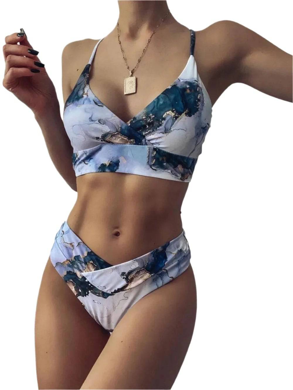 Sexy High Waist Bikini Print Swimsuit Women Swimwear Push Up Set Brazilian Bathing Suit Summer Beach Wear Swimming