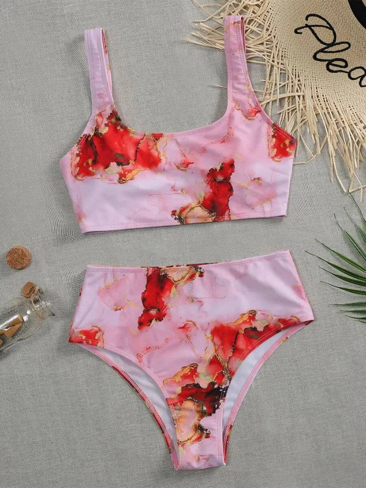 
                  
                    Sexy High Waist Bikini Print Swimsuit Women Swimwear Push Up Set Brazilian Bathing Suit Summer Beach Wear Swimming
                  
                