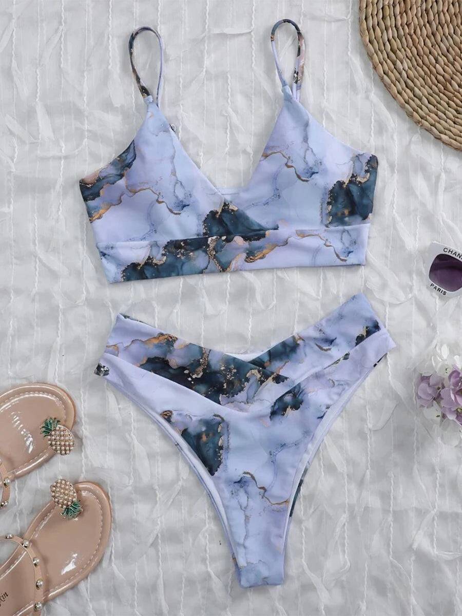 
                  
                    Sexy High Waist Bikini Print Swimsuit Women Swimwear Push Up Set Brazilian Bathing Suit Summer Beach Wear Swimming
                  
                