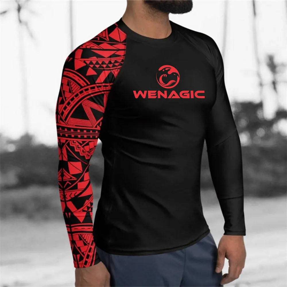 
                  
                    New Men Rash Guard Surfing Diving Suits UV Protection Tights Rashguard Long Sleeve Swim Float Suit Swimming T Shirt Surf Clothes
                  
                