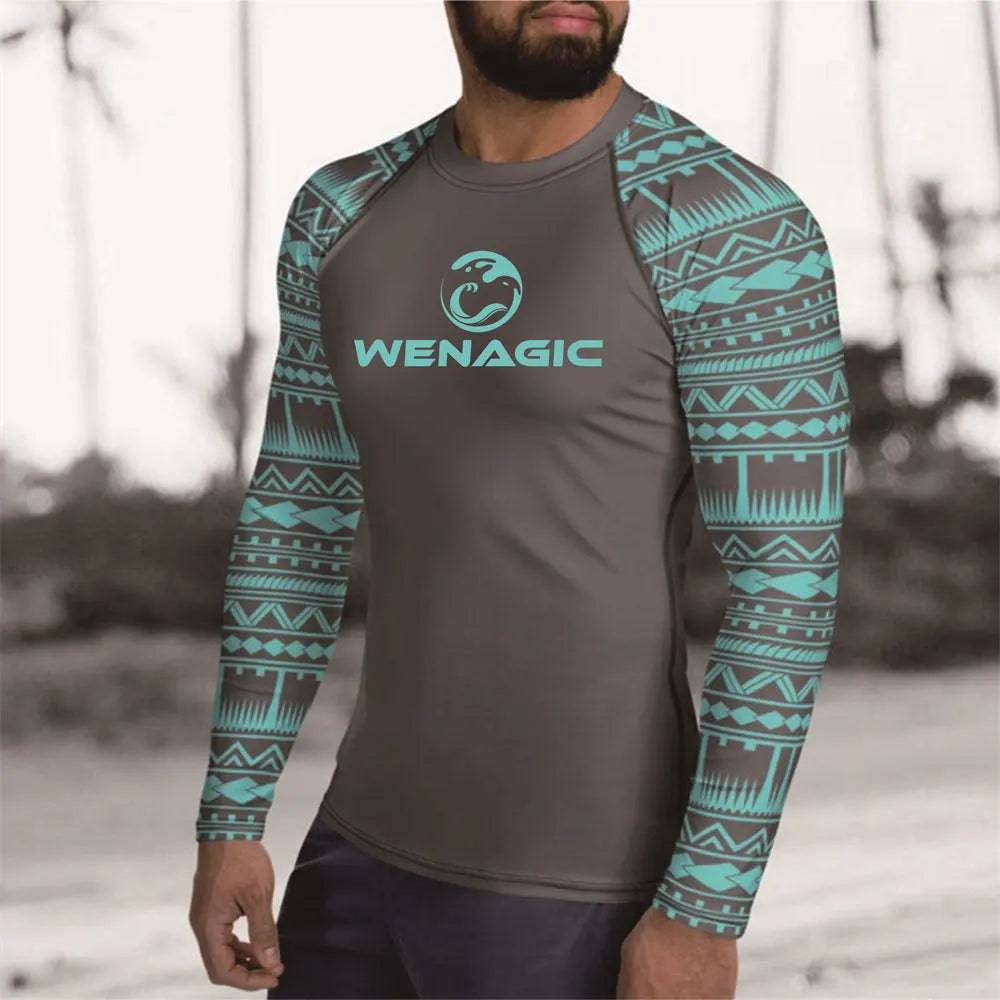 
                  
                    New Men Rash Guard Surfing Diving Suits UV Protection Tights Rashguard Long Sleeve Swim Float Suit Swimming T Shirt Surf Clothes
                  
                