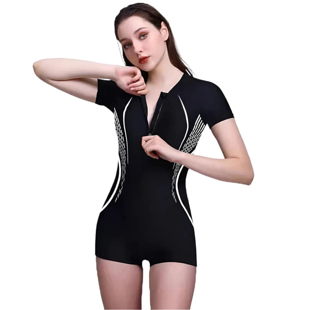 One Piece Women Sports Swimwear Fitness Sports Swimsuit Patchwork Competition Swimwear Open Back Bathing Suits Clearance