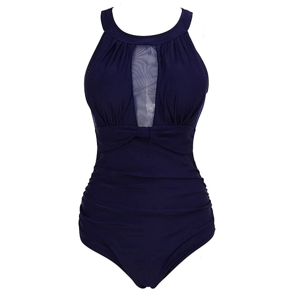 
                  
                    2024 Plus Size Swimwear Women One Piece Swimsuit Sexy Large Mesh 1 Retro Monokini Swimming Suit For Ladies Fat Bathing Suit 4XL
                  
                