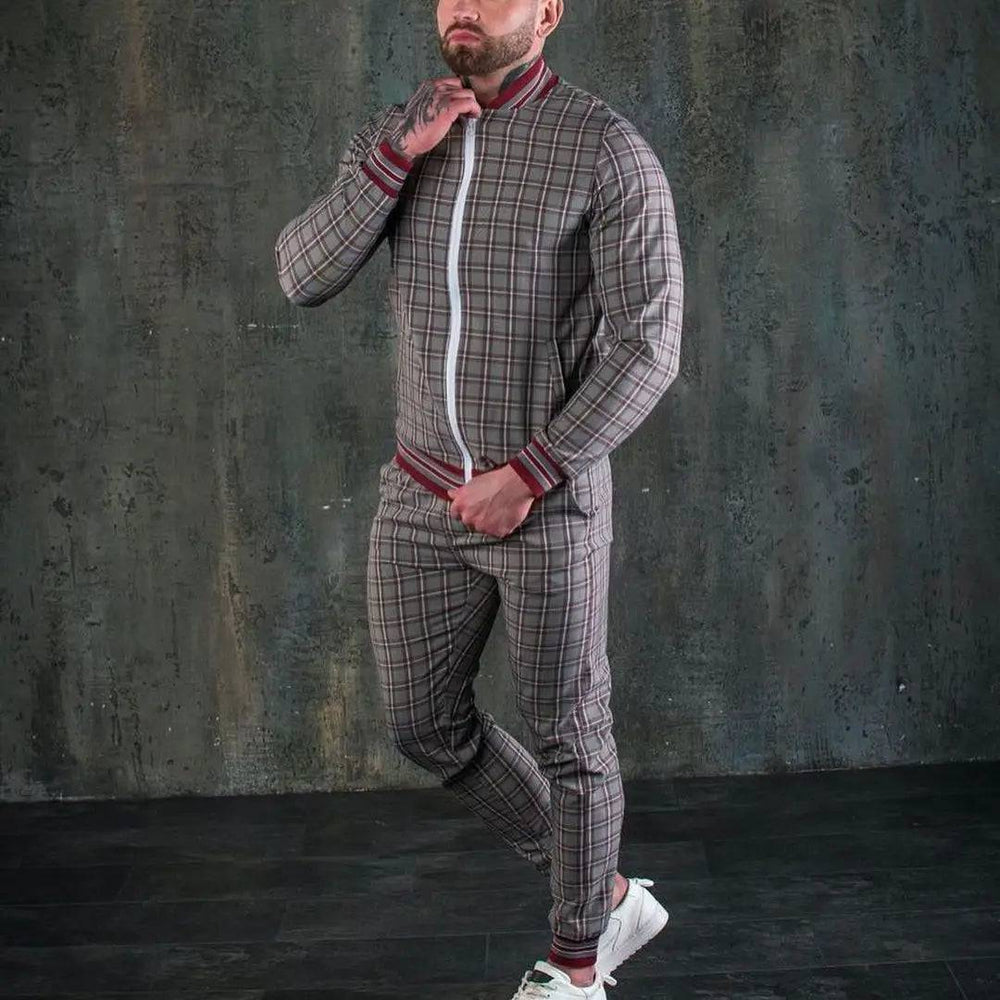 
                  
                    New Gentleman Plaid Men's Tracksuit Sets Casual Zipper Jacket Coat Sports Suit High Quality 3D Print Fashion 2-Piece Men Clothes
                  
                