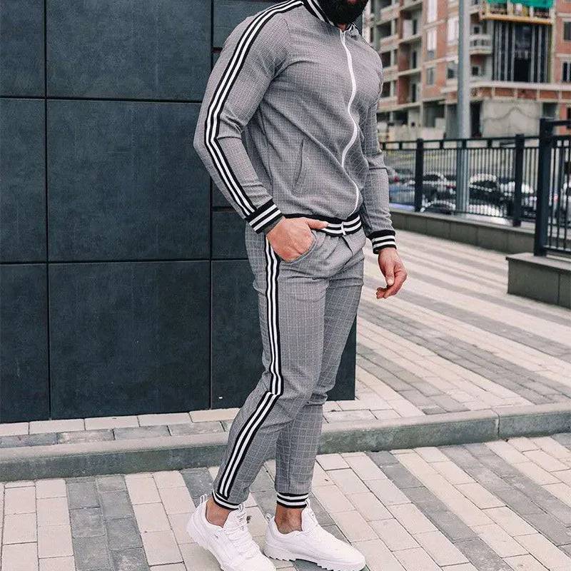 
                  
                    New Gentleman Plaid Men's Tracksuit Sets Casual Zipper Jacket Coat Sports Suit High Quality 3D Print Fashion 2-Piece Men Clothes
                  
                