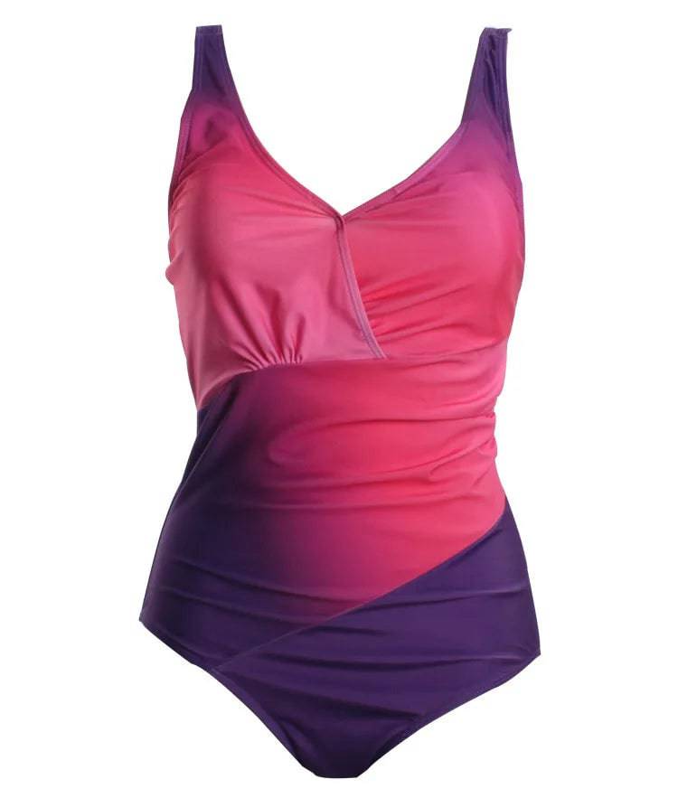 
                  
                    Gradient Sexy One-Piece Large Swimsuits Closed Plus Size Swimwear Body Bathing Suit 2024 Female Pool Beach Women's Swimming Suit
                  
                