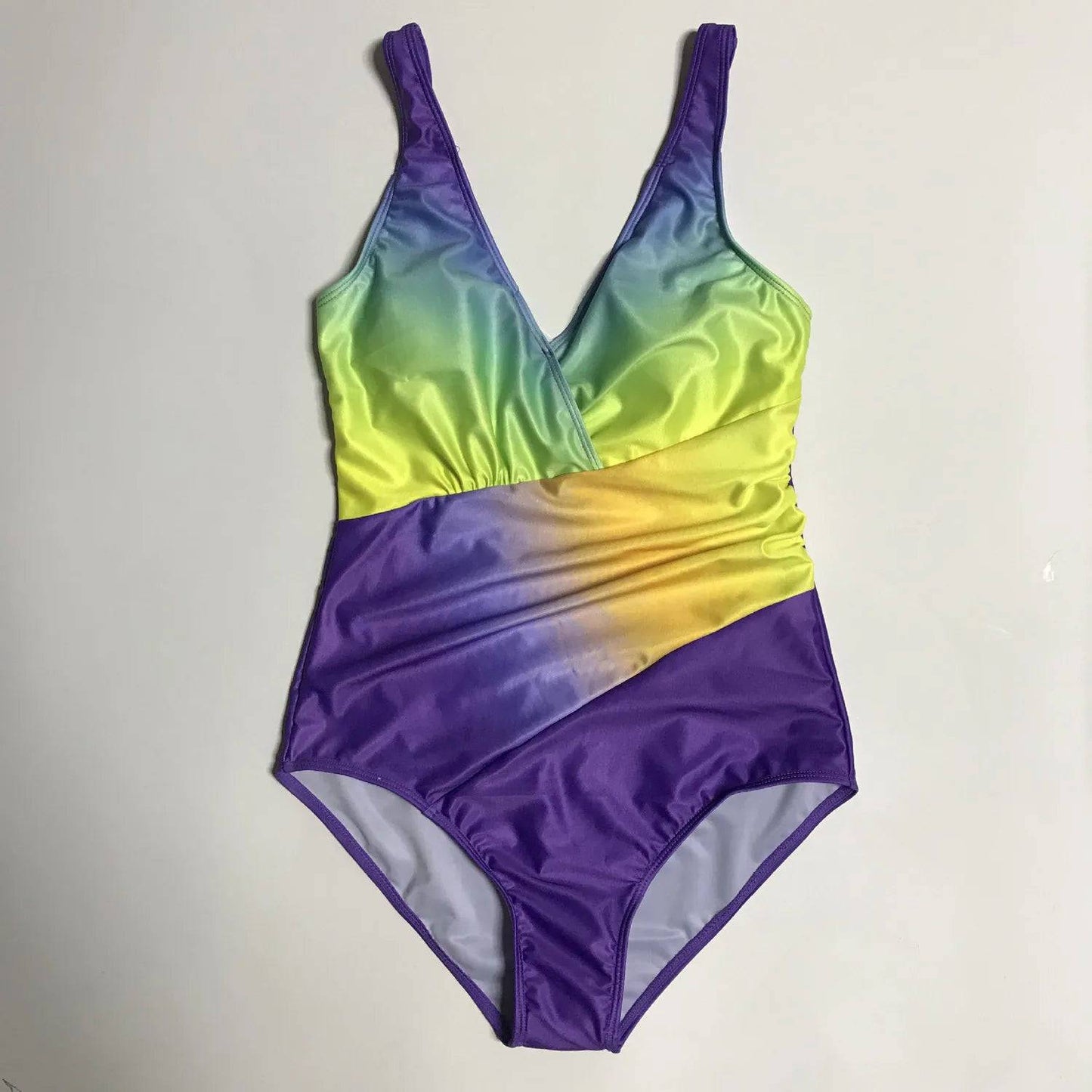 
                  
                    Gradient Sexy One-Piece Large Swimsuits Closed Plus Size Swimwear Body Bathing Suit 2024 Female Pool Beach Women's Swimming Suit
                  
                