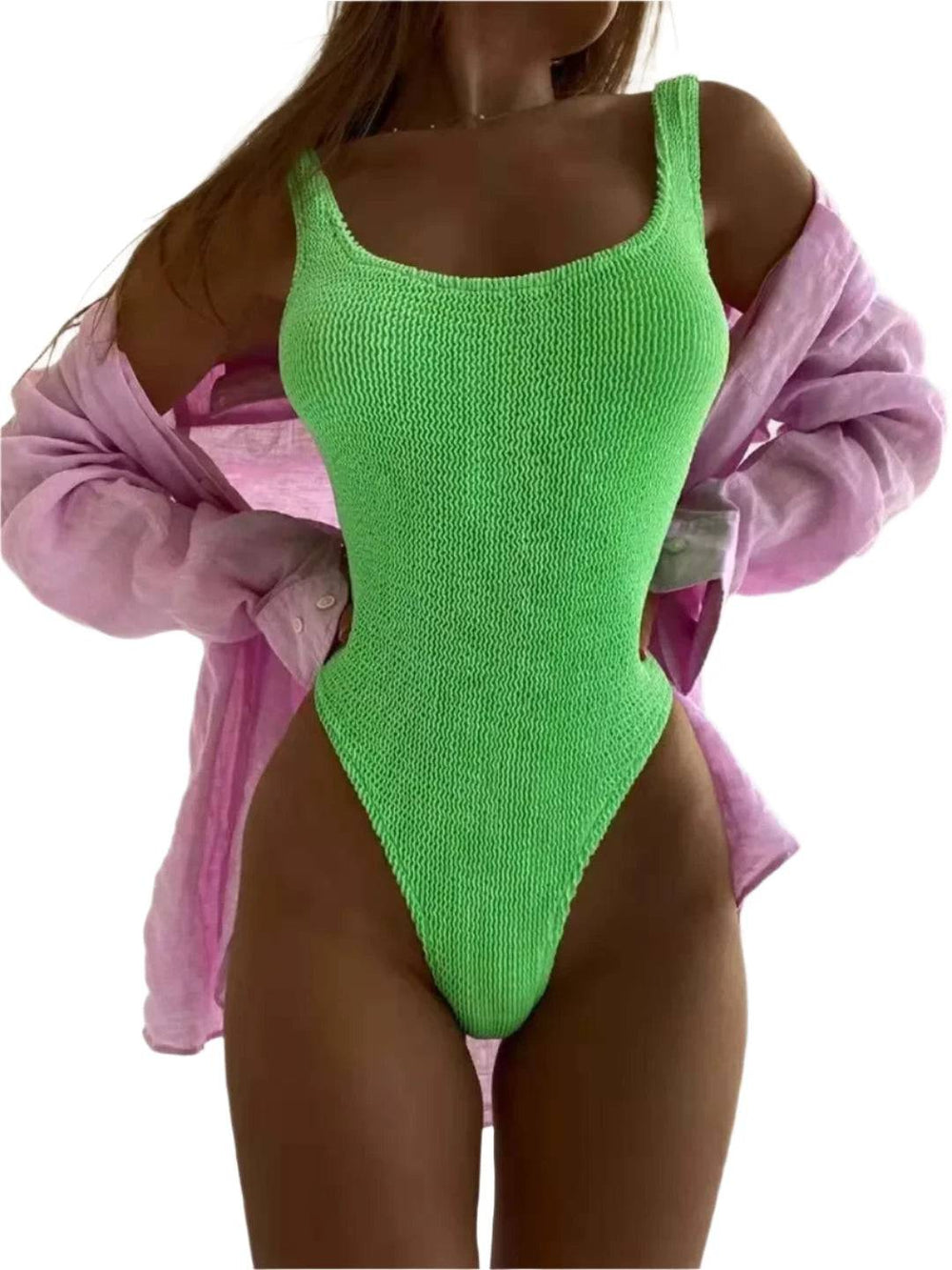 Sexy Solid Swimwear Female One Piece Swimsuit Closed Push Up Women's Swimming Bathing Suits Bodysuit Beach Pool Bather 2024