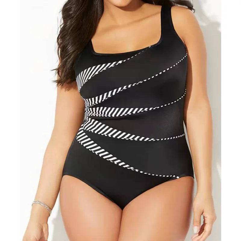 
                  
                    Sexy Print One-Piece Large Swimsuits Closed Plus Size Swimwear 2024 Body Bathing Suits Female Pool Beach Women's Swimming Suit
                  
                