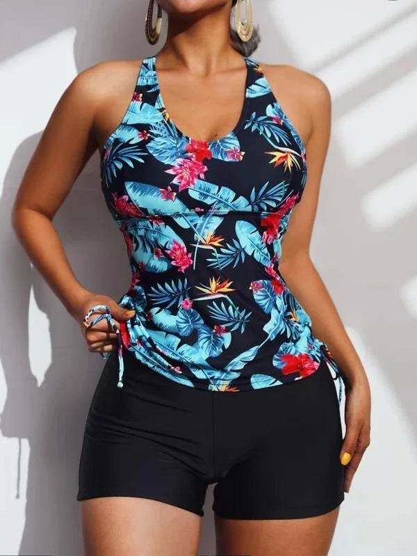 
                  
                    Summer Floral Swimsuits Tankini Sets Female Swimwear Sports Beach Wear Two-Piece Bathing Suits Pool Women's Swimming Suit 2024
                  
                