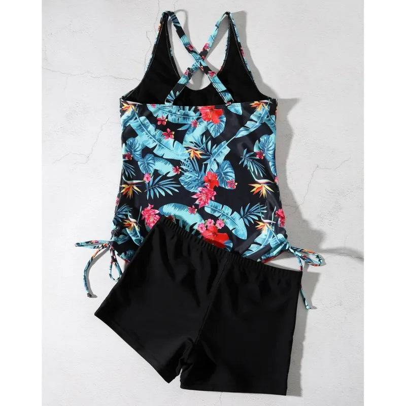 
                  
                    Summer Floral Swimsuits Tankini Sets Female Swimwear Sports Beach Wear Two-Piece Bathing Suits Pool Women's Swimming Suit 2024
                  
                