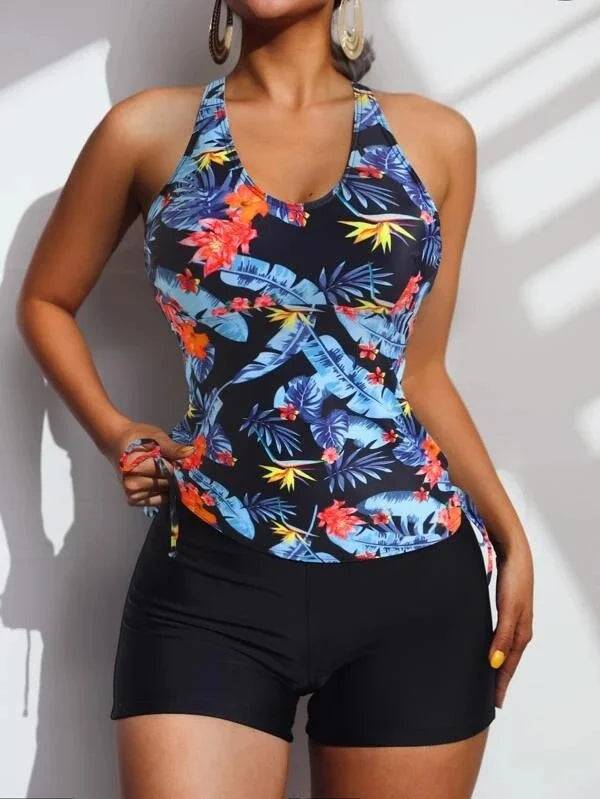 
                  
                    Summer Floral Swimsuits Tankini Sets Female Swimwear Sports Beach Wear Two-Piece Bathing Suits Pool Women's Swimming Suit 2024
                  
                