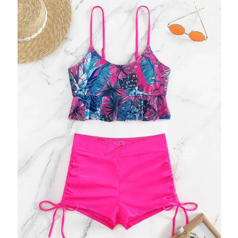 
                  
                    Summer Sexy Pink Swimsuits Tankini Set Female Two-piece Swimwear Beach Swim Wear Bathing Suits Pool Women's Swimming Suit 2024
                  
                